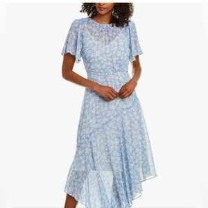 Astr the label Elegant Blue Floral Dress. With lining. Size sm